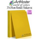 ArtMaster Sarı Renkli Mukavva 35x50 cm 10 Adet 1 Paket Renkli Sert Karton 1.0 mm Anasınıfı Hobi Etkinlik Okul Öncesi Elişi