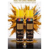 ArtMaster Sarı Sprey Boya 200 ml 2 Adet Südor Hızlı Kuruyan Renkli Profesyonel Canlı Renk Ahşap Plastik Demir Metal Porselen