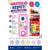 ArtMaster Sihirli Cetvel 1 Adet ve Fatih 12 Li Kuru Boya 1 Paket Plastik Sihirli Daire Cetvel Desen Şablon Çizim Okul Hediye - Çok Renkli - Standart