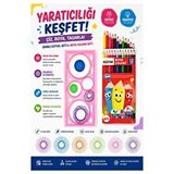 ArtMaster Sihirli Cetvel 1 Adet Ve Fatih 12 Li Kuru Boya 1 Paket Plastik Sihirli Daire Cetvel Desen Şablon Çizim Okul Hediye Şeffaf
