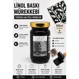 ArtMaster Siyah Linol Mürekkebi 100 ml 1 Adet Lutart Linol Baskı Boya Mürekkebi Blok Baskı Sanat Su Bazlı Matbaa Mürekkebi Hobi - Standart