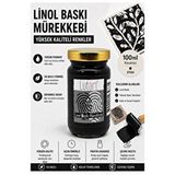 ArtMaster Siyah Linol Mürekkebi 100 Ml 1 Adet Lutart Linol Baskı Boya Mürekkebi Blok Baskı Sanat Su Bazlı Matbaa Mürekkebi Hobi