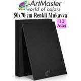 ArtMaster Siyah Renkli Mukavva 50x70 cm 10 Adet 1 Paket Renkli Sert Karton 1.0 mm Anasınıfı Hobi Etkinlik Okul Öncesi Elişi