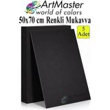 ArtMaster Siyah Renkli Mukavva 50X70 cm 5 Adet 1 Paket Renkli Sert Karton 1.0 mm Anasınıfı Hobi Etkinlik Okul Öncesi Elişi - Standart