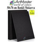 ArtMaster Siyah Renkli Mukavva 50x70 cm 5 Adet 1 Paket Renkli Sert Karton 1.0 mm Anasınıfı Hobi Etkinlik Okul Öncesi Elişi