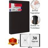 ArtMaster Siyah Sunum Dosyası 30 Lu 2 Adet Poşet Dosyalı Katalog Dosyası 30 Poşetli Kendinden Dosya Plastik Kapaklı - Standart