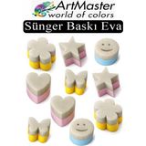 ArtMaster Sünger Eva Baskı Seti 10 Lu 1 Paket Sünger Baskı Eva Şekilli Sünger Boya Damga Okul Öncesi Kreş Anasınıfı Etkinlik - Standart - Renkli