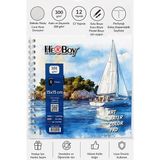 ArtMaster Telli Suluboya Eskiz Defteri 15X15 cm 1 Adet Herboy 300 gr Sulu Boya Eskiz Defteri Karakalem Çizim 12 Sayfa Dokulu Kağıt - Çok Renkli - 15x15cm - Standart