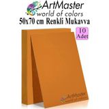 ArtMaster Turuncu Renkli Mukavva 50x70 cm 10 Adet 1 Paket Renkli Sert Karton 1.0 mm Anasınıfı Hobi Etkinlik Okul Öncesi Elişi
