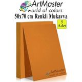 ArtMaster Turuncu Renkli Mukavva 50X70 cm 5 Adet 1 Paket Renkli Sert Karton 1.0 mm Anasınıfı Hobi Etkinlik Okul Öncesi Elişi - Standart