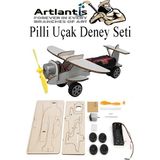 ArtMaster Uçak Deney Seti 1 Paket Pervane Dc Motor Uçak Maket Ahşap Uçak Planör Pilli Deney Okul Hobi Etkinlik Sınıf - Siyah - Standart