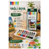 ArtMaster Yağlı Boya 10 Renk 9 ml 1 Paket Südor Yağlı Boya Seti 10 lu Ahşap Tuval Taş Ağaç Boyamalar İçin İdea Boyama Seti