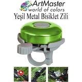 ArtMaster Yeşil Metal Bisiklet Zili 1 Adet Scooter Zili Denge Zili Alümünyum Bisiklet Zili Bisiklet Süsü Korna Aksesuar - Standart