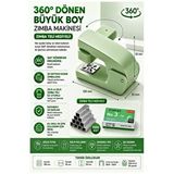 ArtMaster Yeşil Zımba Makinesi 24/6 1 Adet Fixpoint P-4550 Pastel Renkler Büyük Zımba Makinası Ve Teli 20 25 Sayfa Dereceli Ofis