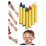 ArtMaster Yüz Boyası 6 Renk 1 Paket Bubu Face Paint Yüz Boyası Canlı Renkler Sağlığa Zararsız Kreş Okul Öncesi