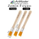 Artmaster Zemin Fırçası 1 Numara 3 Adet Boya Fırçası Sentetik İpek Uçlu Kıl Akrilik Guaj Yağlı Boya Fırçası Ze