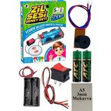 ArtMaster Zil Sesi Deney Seti 1 Paket Elektronik Mini Zil Deney Zili Proje Tasarım Zili Alarm Sinyal Zili Haparlör Zili - Çok Renkli - Standart