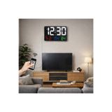 Artnest Dekoratif Renkli LED Dijital Duvar Saati | HD Ekran, Tarih Gün Sıcaklık, Alarmlı 25X16