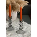 Artnest Turuncu Şamdan Mumu, Turuncu Mum 2 Li Set, Özel Günler, Dekoratif Mumlar, Hediyelik, Yılbaşı - 2 Adet