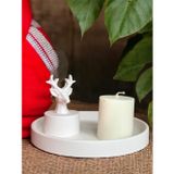 ArtnestbyAysun Geyik Heykeli ile Dekoratif Sunumluk Seti, Beyaz Renk Yüksek Kaliteli Malzeme Minimalist Geyik Heykeli ile Set, Ev Dekoru, Masa Dekoru, Anneler Günü, Öğretmenler Günü, Hediyelik