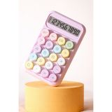 Artopio 10 Haneli Yuvarlak Tuşlu Şirin Hesap Makinesi - Pinterest Renkli Hesap Makinesi -Okul Hediyesi - LCD Ekranlı Mekanik - Pembe