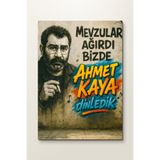 ArtPlaka Ahmet Kaya: Duvardaki Ozan - Metal Tablo - Mıknatıslı Montaj - Duvar Dekoru
