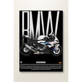 ArtPlaka BMW S1000RR: Beyaz - Araba Metal Tablo - Mıknatıslı Montaj - Duvar Dekoru