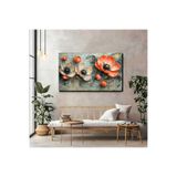 artprinta Kabartmalı Çiçek Temalı Duvar Tablosu Çok Renkli 70 x 100