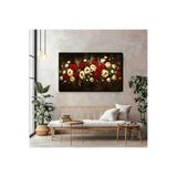 artprinta Kırmızı & Krem Gül Temalı Duvar Tablosu Çok Renkli 60 x 90