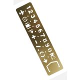 Artscholar Pirinç Alfabe Yazı Şablonu Numaralı -Yazı Ölçüsü:8mm