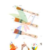 Artshop 2-3-4 Numara Zemin Fırçası, Akrilik, Yağlı, Guaj, Sulu Boya Için, Sentetik Uçlu