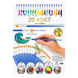 Artshop 20 Adet Düz Uçlu Standart Boyama Fırçası Akrilik, Yağlı. Sulu, Guaj Boya, Parmak Boyası Için