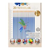 Artshop 20 Adet Yuvarlak Uçlu Fırça Akrilik Boya, Yağlı, Guaj, Sulu Boya, Parmak Boyası Için