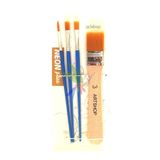 Artshop 4' Lü Fırça Seti, Sanatsal 3 Numara Zemin Fırçalı Set, Akrilik Boya, Yağlı, Sulu, Guaj Boya Fırçası