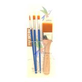 Artshop 4' Lü Fırça Seti, Sanatsal 4 Numara Zemin Fırçalı Set, Akrilik Boya, Yağlı, Sulu, Guaj Boya Fırçası