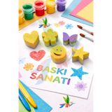 Artshop Sünger Baskı Seti 5 adet Eva Şekilli Boya Baskı Okul Öncesi Kreş Anasınıfı