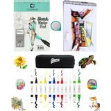 Arttone Alex Marker Eskiz Defteri 200GR A5 40YP Akrilik Canlı Renkler 6'lı Set