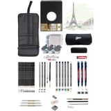 Arttone Alex Schoeller A5 300 gr Cretacolor 6'lı Aquarell Sulandırılabilir Dereceli Rulo Kalemlik Eskiz Seti