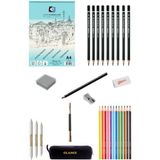 Arttone Alex Schoeller Eskiz Blok Defter 120GR A4 40 Yaprak Kuruboya Kalemi Rulo Kalemlik Çizim Eskiz Seti