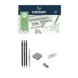 arttone Canson 1557 Desen Çizim Blok 35x50cm 120gr 15 Yaprak Eskiz Çizim Set