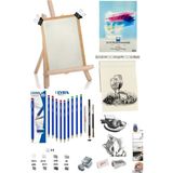 Arttone Dereceli Kurşun Kalem Seti 25X35 Duralit Masaüstü Drawing Şövale Set