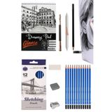Arttone Eskiz Defteri A5 120 gr 50 Yp Keep Smiling Dereceli Karakalem Seti 2H-10B 12’li Eskiz Set