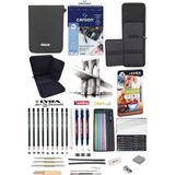 Arttone Eskiz Defteri Lyra Dereceli Craft 6lı Lyra Aquacolor Pastel Boya 12 Renk Bback 2 Katlı Eskiz Çantası