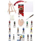 Arttone Masaüstü Ortaboy Şövale Art-X Artıva Serıes Oıl Color 37 ml 12"li Set 10LU Fırça Tuval Set