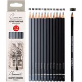 Arttone St.petersburg Sonnet Dereceli Kalem Karakalem Set (8b-2h)Arası Kömür Kalemi Hediye