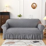 Artuç Bürümcük Koltuk,kanepe, Çekyat Örtüsü,lastikli,esnekli,etekli 3 Kişilik Koltuk Için - 180 x 230 cm - Koyu Gri