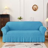 Artuç Bürümcük Koltuk,kanepe, Çekyat Örtüsü,lastikli,esnekli,etekli 3 Kişilik Koltuk Için - 180 x 230 cm - Turkuaz