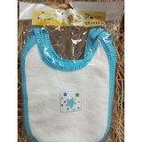 ArtukTekstil Bebek 3'lü Mama Önlüğü – Mavi Kenarlı Yıldız Desenli - Beyaz - Mavi - Standart