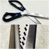 Artus Tedarik 23.5 cm Zig Zag Kesim Terzi Sürfile Makası Kaliteli Çelik - Renkli