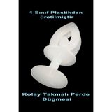 artwork 250 ADET Geçmeli Perde Düğmesi Tül Düğmesi Korniş Ruleti Perde Ruleti Halkası Geçmeli Düğme TOPTAN